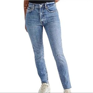 NWT Free People Stella Skinny Jeans Always Blue Sz 28 Rigid Denim High Rise